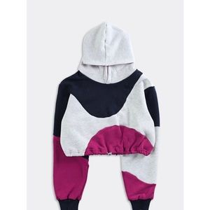 Urban Outfitters Frankie Rework Champion Wave Crop Sweatshirt